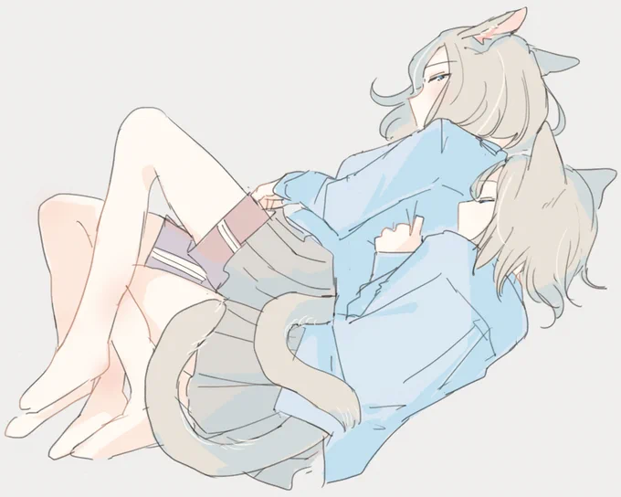 今年描いた青シャツけも耳百合から4枚えらんだやで!!! 