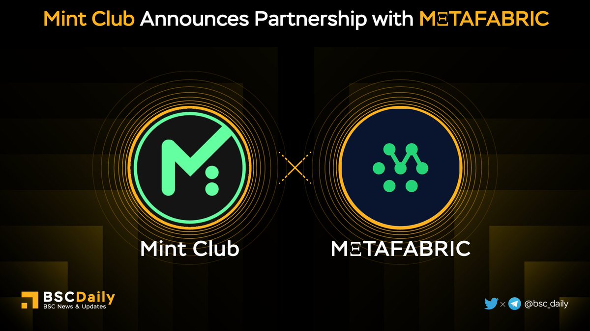 bsc_daily's tweet photo. As #metaverse grows, the need for personal identification also increase 🧐

The partnership of @MintClubPro &amp; @meta_fabric allows $FABRIC tools to be available for use to all $MINT users, which may include #MetaverseID, its so-called passport for the metaverse participants.

#BSC https://t.co/QMhOZEyxBg