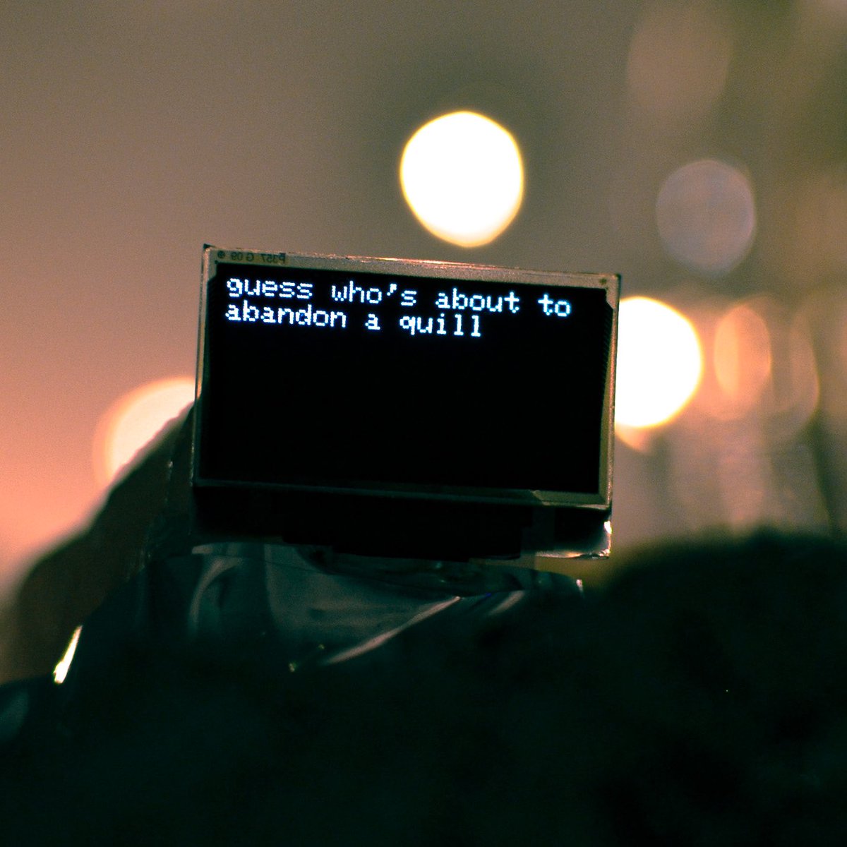 ShitpostsNFT's tweet photo. I don’t know what this means, I guess it’s because it’s a shitpost #nftart #NFTs #shitpost #shitposts #PolygonNFT #Polygon #arduino #esp32 #ssd1306 https://t.co/2tHWuf1PoG