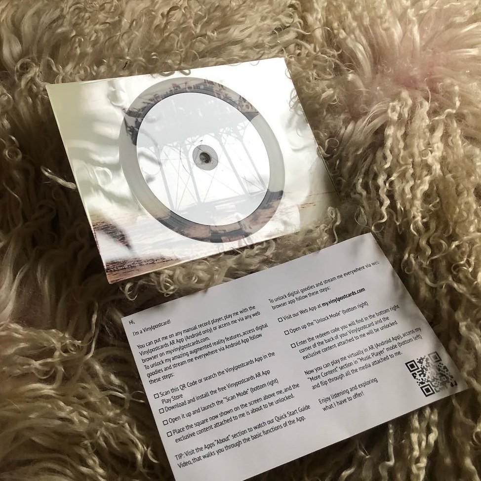 St_Victoriana's tweet photo. Pioneer vinyl is a very limited edition postcard record, now for sale on #Discogs. With augmented reality artwork app, instructions &amp; virtual 3D player included. It has a #dub aesthetic, #Pioneer_AR rides from the past into the future https://t.co/JJ65MkPlpf #AugmentedReality https://t.co/dEbcMQs3Z9