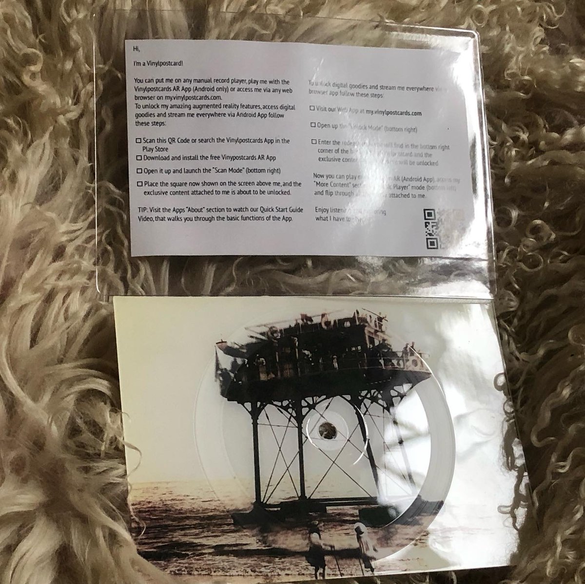 St_Victoriana's tweet photo. Pioneer vinyl is a very limited edition postcard record, now for sale on #Discogs. With augmented reality artwork app, instructions &amp; virtual 3D player included. It has a #dub aesthetic, #Pioneer_AR rides from the past into the future https://t.co/JJ65MkPlpf #AugmentedReality https://t.co/dEbcMQs3Z9