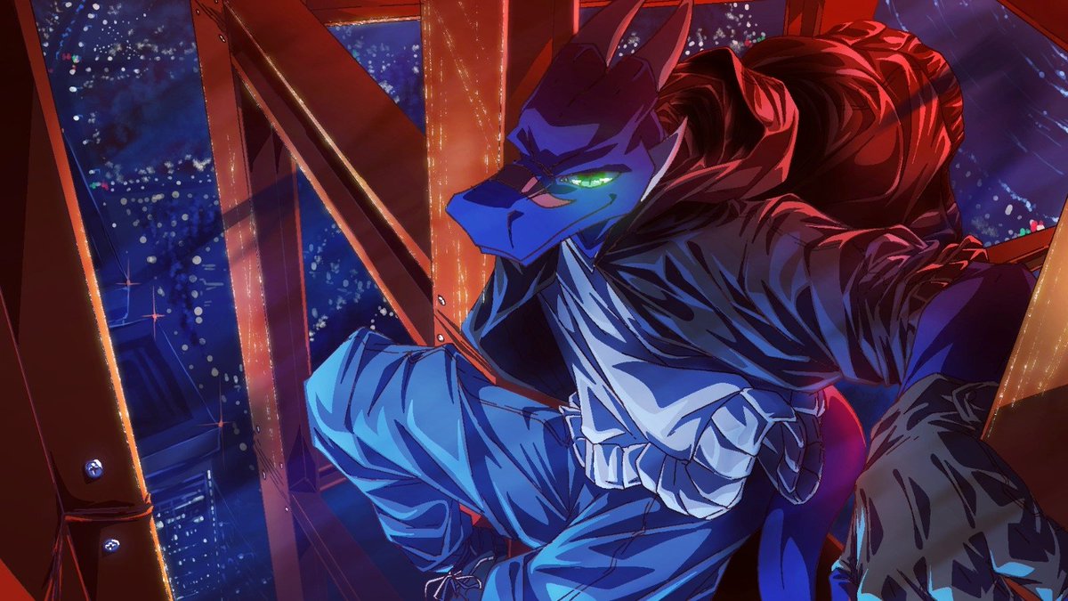 kayztorOfficial's tweet photo. Since I did a Spoctor one like 6 months ago, thought i would do a Tech one too, with some aerial city lights. (Character belongs to @SpoctorTech) https://t.co/LLTxNsaMod