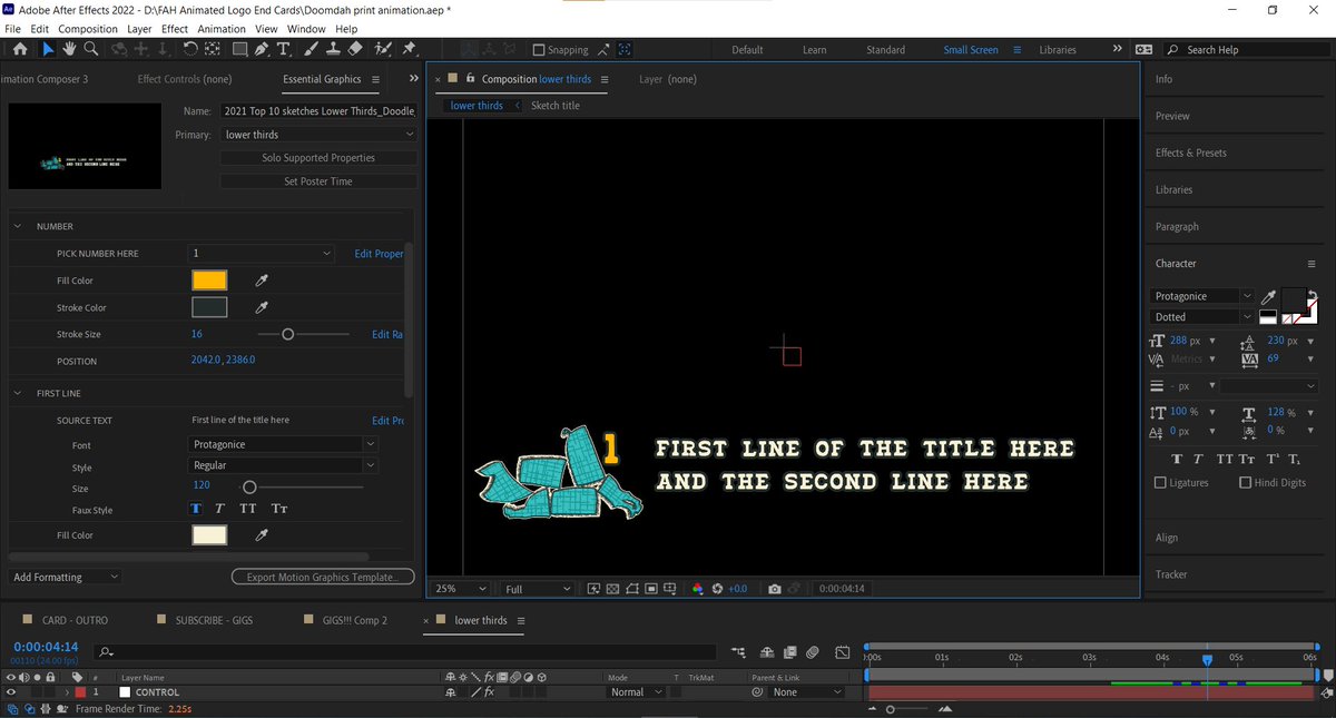 Heleendje's tweet photo. I really rather enjoyed this one ๐ฅณ Thanks Arms!๐ฅฐ #Doomdah #FAHnArt #FAHnimations #MotionGraphics #AfterEffects #Illustrator #lowerthirds #essentialgraphics #endcard #makingof #top10sketches #FoilArmsAndHog https://t.co/xoMONLwcU8