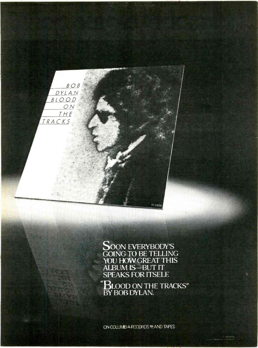 Bob Dylan - Blood On The Tracks, January 1975.