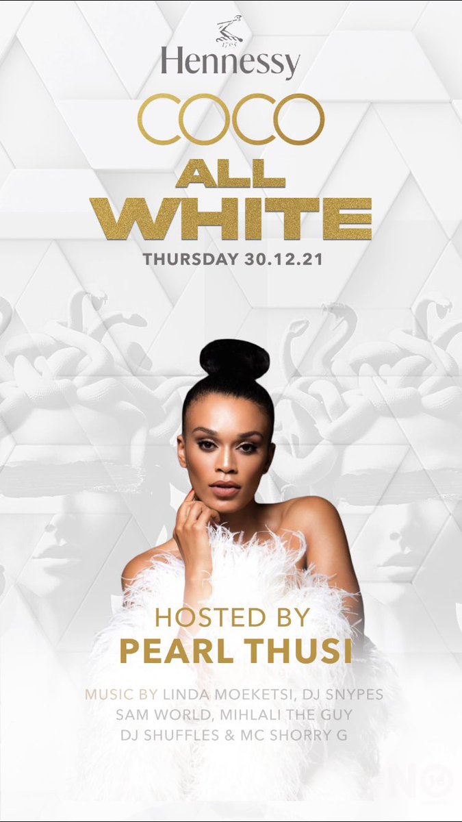 WandiieM_'s tweet photo. Join #CocoAllWhite today at @COCOCPT_ 🔥hosted by @PearlThusi, @MahleS21 &amp; @MrFamo12🔥🤌🏾

performers: @LindaMoeketsi, @DJSnypes &amp; @TheVinylKid https://t.co/BoYfG8fupw