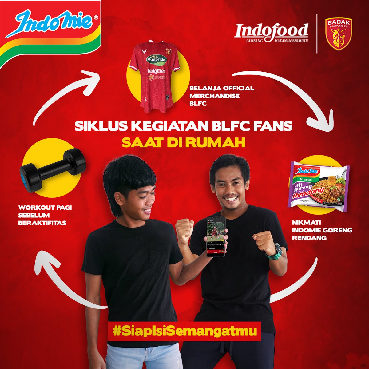 blfc_id's tweet photo. Liburan tahun baru sudah dekat nih. BLFC fans pastinya punya cara masing-masing buat mengisi waktu libur meski di rumah aja.

Apapun aktivitasnya, makin mantap ditemani sama Indomie Goreng Rendang. Aromanya yang nikmat dan olahan bumbu rendang aslinya, #SiapIsiSemangatmu! https://t.co/hVSqNUxuxD