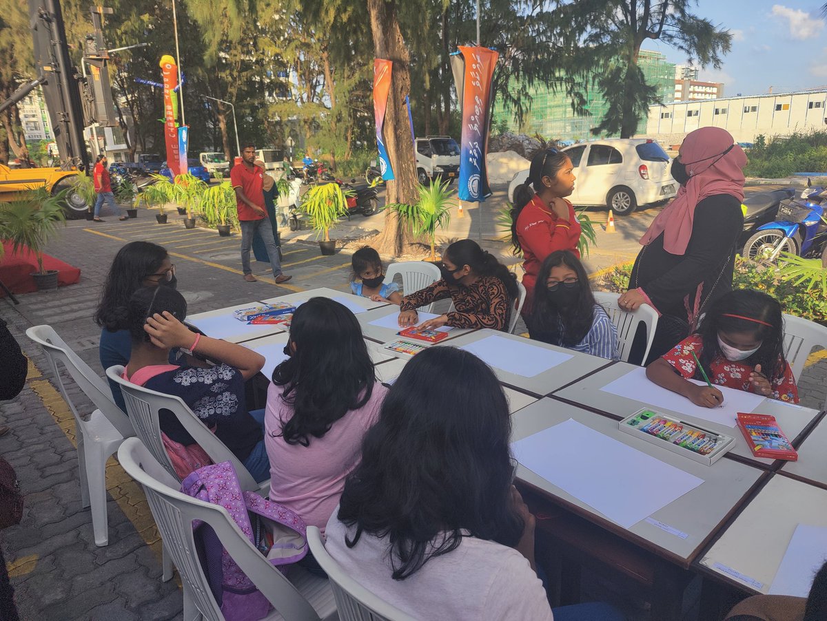 Portmv's tweet photo. Children's drawing competition of our #PortSafetyWeek2021 is underway at Hulhumale International Terminal.
#PortSafetyWeek #SafetyFirst https://t.co/fSmSmspTef