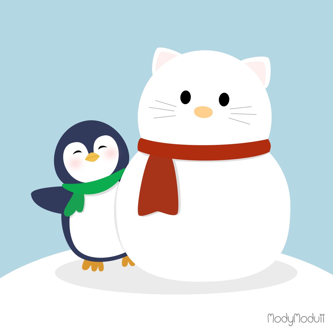 ModyModuii's tweet photo. Do you want to built a snowcat? ⛄

#cuteart #kawaiiart #illustration #inkscape https://t.co/XJZpClbCKB