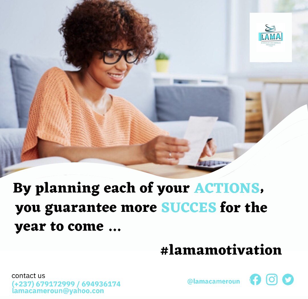 lamacameroun's tweet photo. [ ADVICE ]

In this last week of this year 2021, know how to plan and give new horizons to your business 🏢 in order to take advantage of all the business opportunities of the year 2022

#entrepreneurship
#development
#lamacameroon
#goodweekstart https://t.co/cbQQFQQ59R