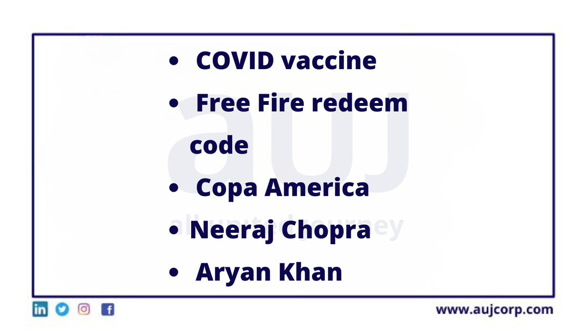 auj_corp's tweet photo. The overall top 10 items Googled in India are as follows https://t.co/VbvpsYjLol