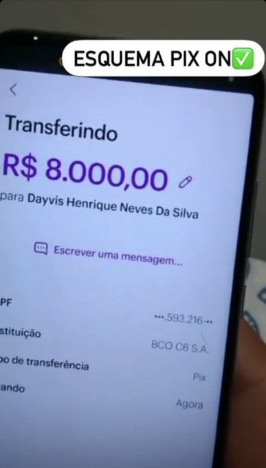 REIPIX021's tweet image. UMA DE HOJE VEM PROMOÇÕES DE FIM DE ANO, VEM COMIGO
💸ESQUEM PIX 100% REAL💸

R$ 50 VAI 750 pix
R$ 100 VAI 1.300 pix   
R$ 150 VAI 2.500 pix 
R$ 230 VAI 3.500 pix 
R$ 330 VAI 4.000 pix 
R$ 380 VAI 5.000 pix 
R$ 430 VAI 6.000 pix 
R$ 630 VAI 8.000 pix

SO 15 VAGAS! ESTAMOS ON!