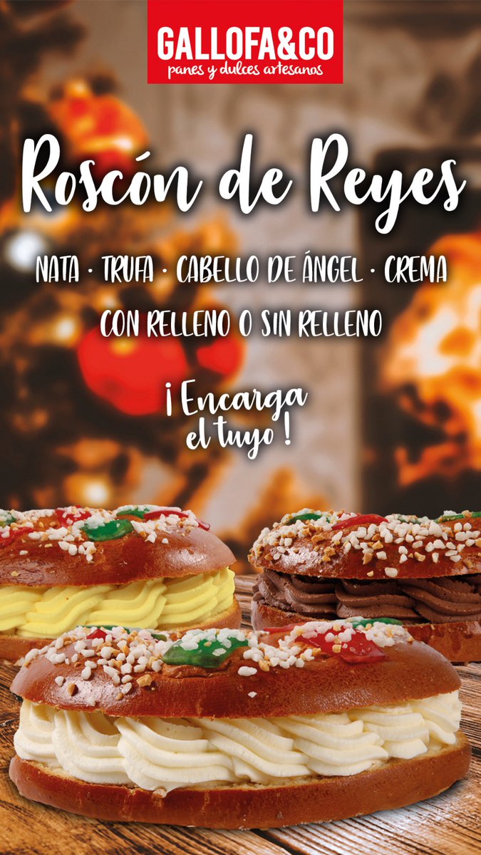 Encarga tu Roscón de Reyes en nuestras panadería especializadas📍 o en nuestra página web gallofa.com 🛒