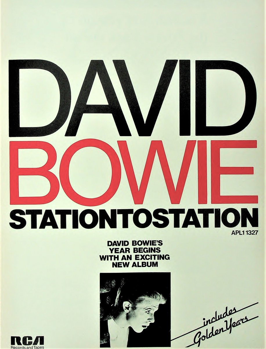 David Bowie - Station To Station, January 1976.