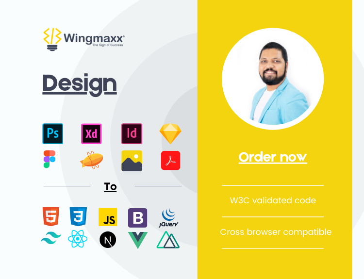 aarticianpc's tweet photo. You will get your design (PSD/XD/InDesign/Sketch/Zeplin/Figma/Image/PDF) converted into high quality, pixel perfect web pages (HTML/CSS/JS, bootstrap|tailwindcss, React(NextJS)/Vuejs(NuxtJS)).

Delivered over a hundred projects 😎 get yours now!!!

https://t.co/RuJ1Ojwg9P https://t.co/QqEBo7psRh
