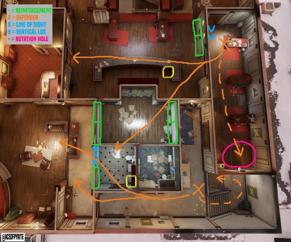 SIEGE SCHOOL - Kafe Reading Room

Another setup to help all you new/lower level defenders up your game

Reading Room on Kafe is a true two floor hold and I've covered both. As always I have left some defenders to be played where you like/on the roam

#NewToSiege