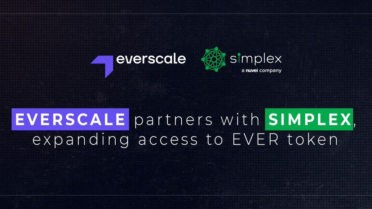 everscale_india's tweet photo. 🔥 Everscale partners with crypto-fiat payment service Simplex

🚀We've got some fantastic news for you guys! The Everscale DeFi Alliance has partnered up with @SimplexCC, a  Nuvei  company and one of the biggest payment services in the crypto space. https://t.co/MtKffQ3BqL