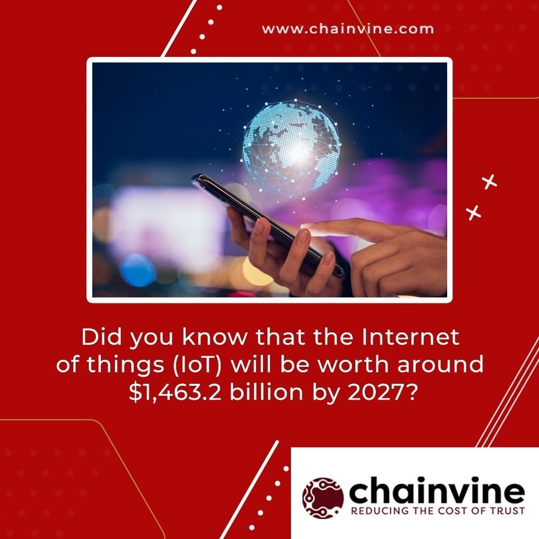 IoT will grow by a Compound Annual Growth Rate (CAGR) of around 25% to reach $1463 billion by 2027. 

#blockchain #bitcoin #cryptocurrency #ethereum #money #trading #business #investment #entrepreneur #blockchaintechnology
