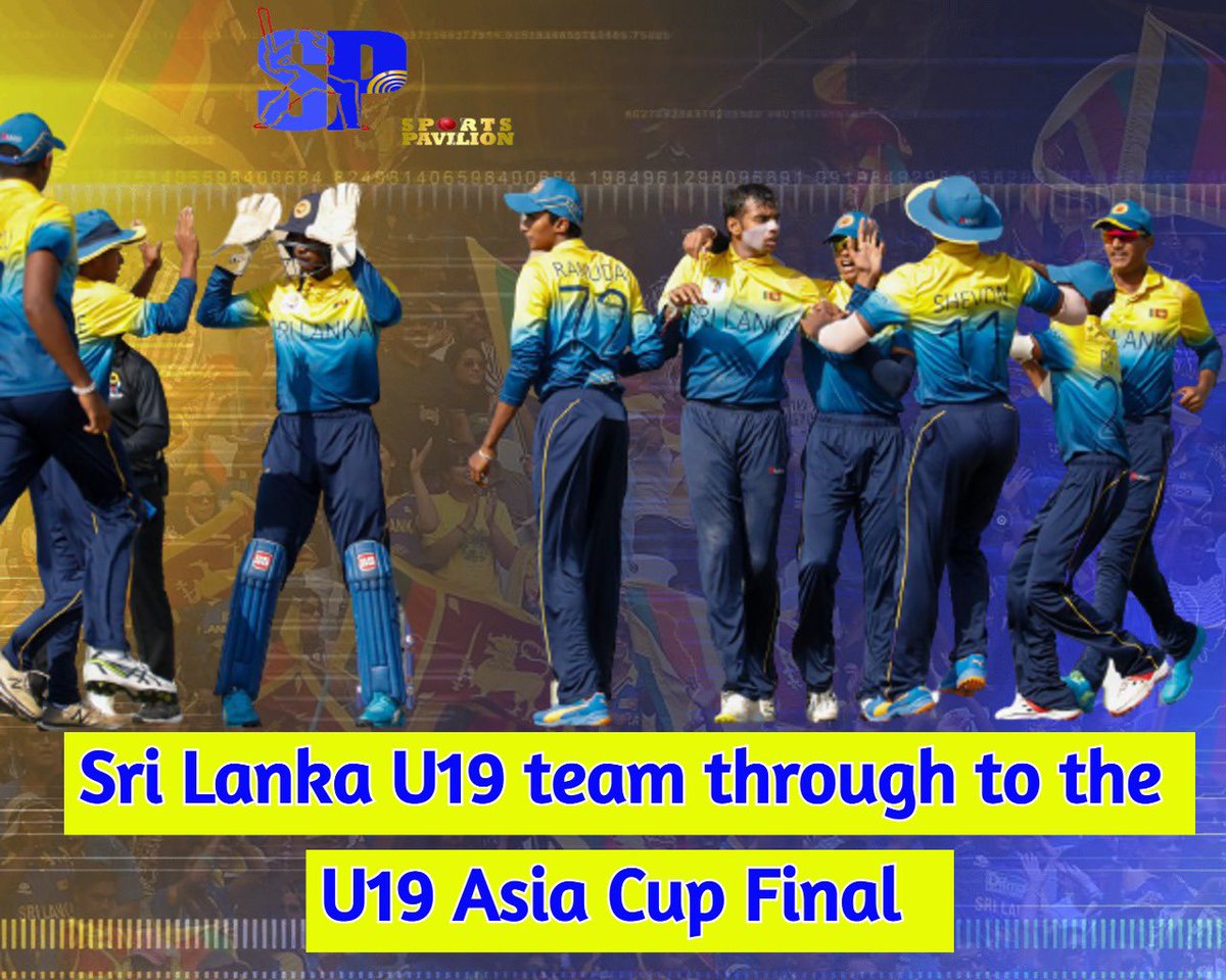 🇱🇰🇱🇰🇱🇰🇱🇰🇱🇰

Well Played Boys ❤️

Sri Lanka U19 through to the U19 Asia Cup Final after beat Pakistan 

#sportspavilionlk #U19AsiaCup #SriLankaU19