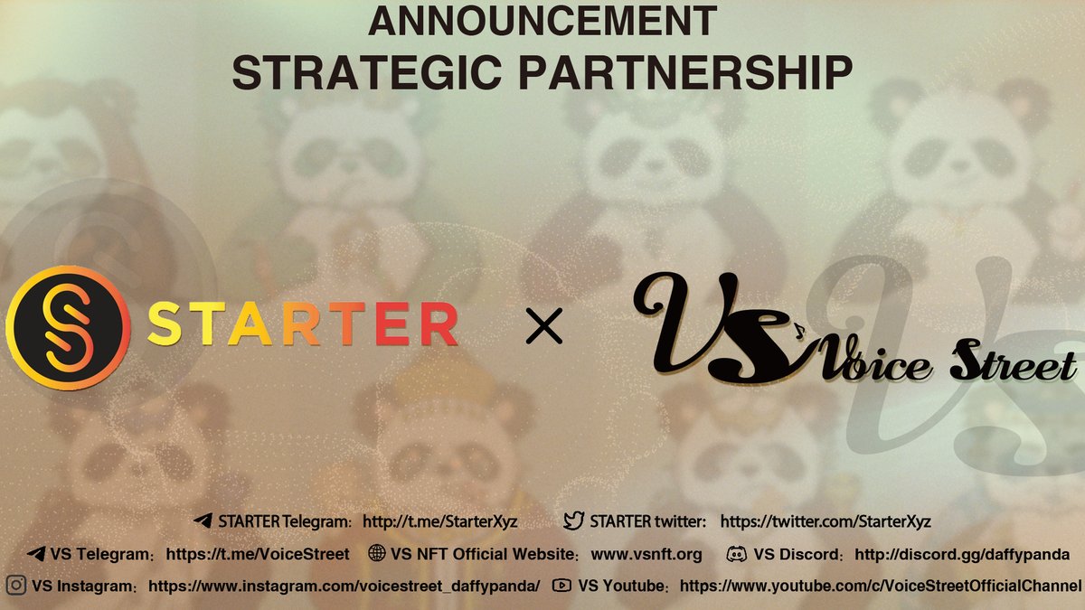 voicestreetnft's tweet photo. 📢We are honored to announce partnership with👑 @StarterXyz 

🎯Starter is leading IDO launchpad, incubator, and investor network for @0xPolygon, $ETH, $AVAX, $FTM, and #BSC $START

#MusicNFT #VoiceStreet #DPGU #Starter $START https://t.co/BZw3iZQqXF