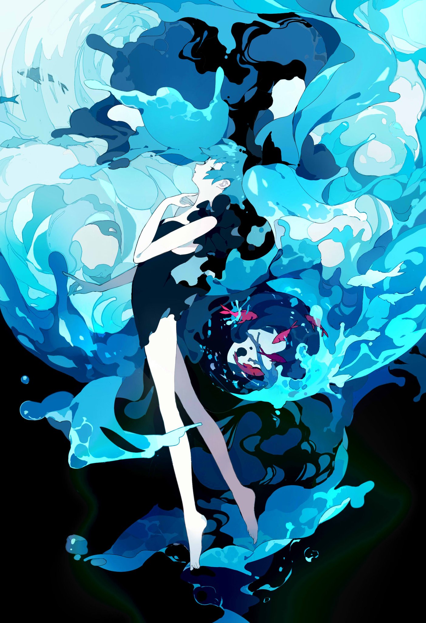 3 初音ミク イラスト 深海少女 T Co Mtmkqbipts Twitter