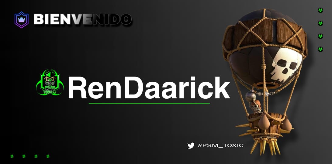 #CR • ¡𝑷𝑹𝑬𝑺𝑬𝑵𝑻𝑨𝑪𝑰Ó𝑵! ☣🔥

🇲🇽 El último Mexicano se uné a la familia 𝓣𝓸𝔁𝓲𝓬 , un jugador que tiene muy claro su objetivo, aplastar a cualquier rival en el campo con sus excelentes capacidades 😼.

¡𝐁𝐈𝐄𝐍𝐕𝐄𝐍𝐈𝐃𝐎! <a href="/Daarick12/">RenDaarick</a>.

#GoToxicTeam💚