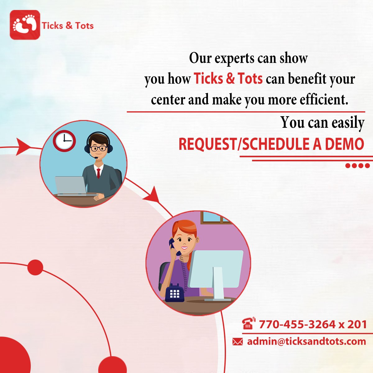 At Ticks and Tots now you can easily schedule or request a demo with us. Download our Ticks and Tots #App which is now accessible for both android and IOS users. 

Schedule a demo now
ticksandtots.com/schedule-a-dem…

#TicksandTots #Software #ParentTeacherSoftware #App #DayCare #PreSchool