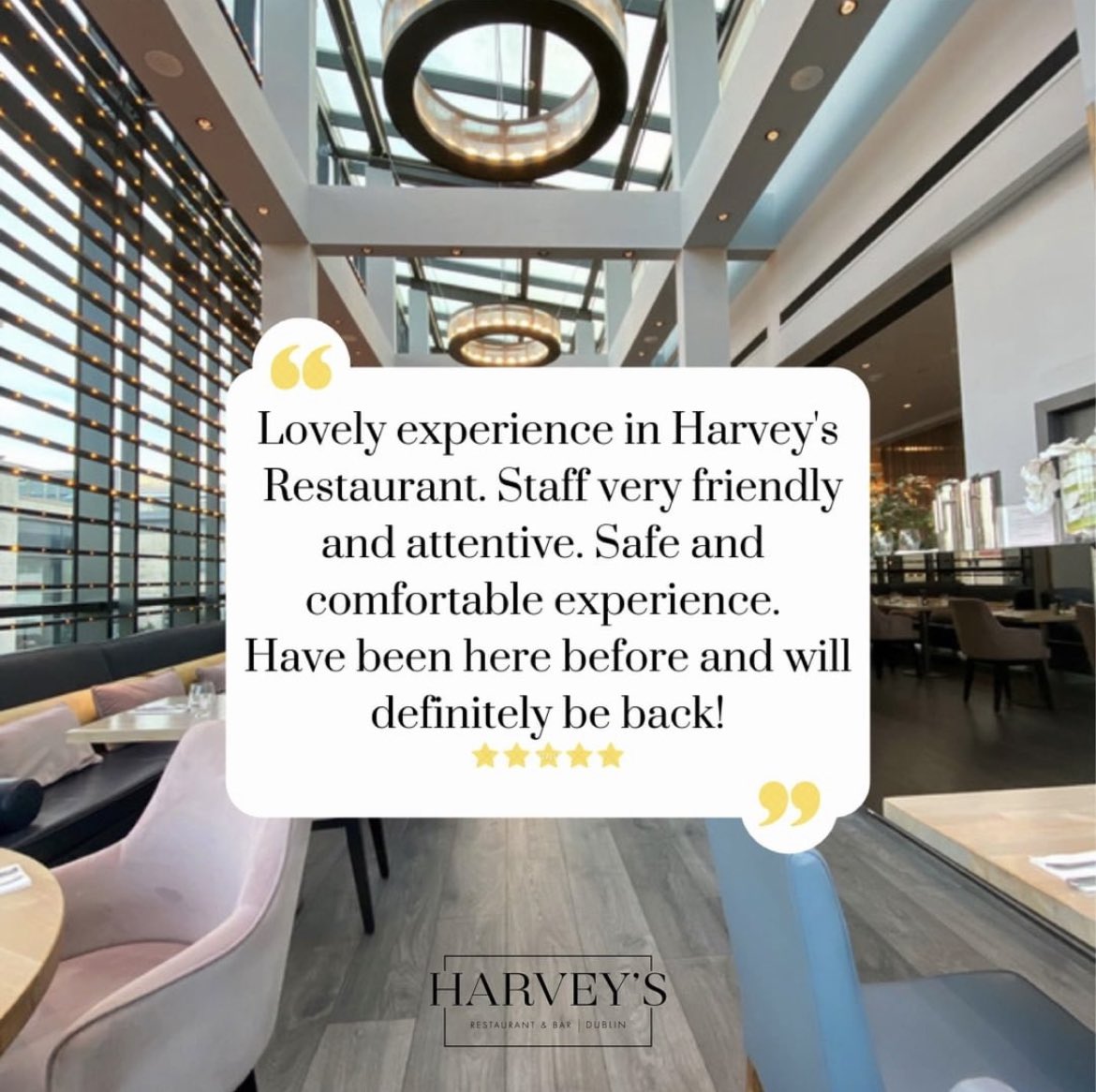 Review of the week! 

Still enjoying the Christmas festivities? Treat yourself to a delicious meal at Harvey's.

We are open from 12PM-8PM.

#harveysdublin  #harveysdundrum <a href="/AtalianServest/">AtalianServest</a>