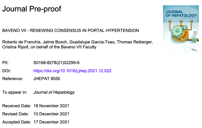 🎆 Somewhat late as a Christmas present for #Livertwitter, but here it is:
 
👉 Report of the @BavenoVII Consensus Workshop 

🔗 journal-of-hepatology.eu/article/S0168-…

Prepare to be amazed by the 🆕 recommendations‼️