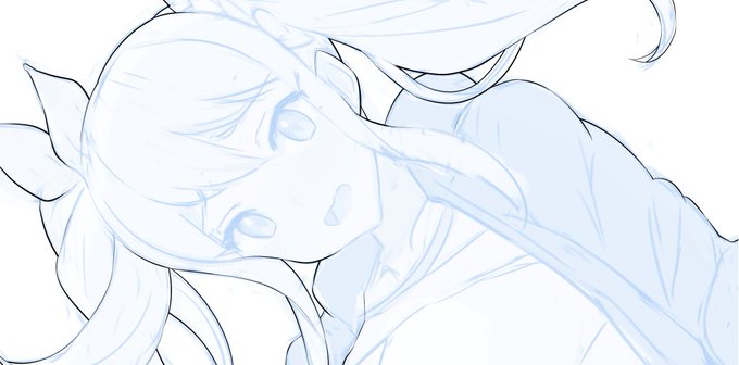 線画はフチから。まっさらな状態から始めると結構気後れしやすいけど、愚直に「フチだけ」からやると、割と少ない手数で終わらせられる実感。 