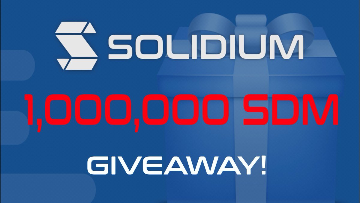SolidiumToken's tweet photo. 🚨🚨 1 MILLION GIVEAWAY 🚨🚨

⬇️ How to enter ⬇️

1️⃣ LIKE AND RETWEET
2️⃣ FOLLOW @SolidiumToken 
3️⃣ JOIN OUR DISCORD or TELEGRAM GROUPS
4️⃣ TAG 3 FRIENDS

Winner will be announced at launch!

Goodluck! 🚀🚀🚀

#Solidium $SDM
#BSC #BEP20 #BSCGem #Giveaway #Giveaways #freestuff https://t.co/SiwYEJovNr