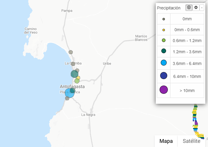 cristobalreus's tweet photo. 30/12/2021 | Registro de 🌧️ en #Antofagasta ocurridas durante la madrugada. 
Antofagasta (DGA): 3.5 mm
Quebrada Farellones (DGA): 0.2 mm
Quebrada La Cadena (DGA): 0.9 mm
Quebrada El Toro (DGA): 1.4 mm
Universidad Católica del Norte (DMC): 5.2 mm
Fuente: Portal Vismet @CR2_uchile https://t.co/TjBBu6w2Yy