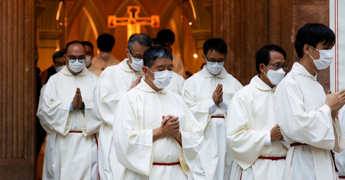 Reuters's tweet photo. EXCLUSIVE: Chinese bishops, priests brief Hong Kong clerics on Xi's view of religion https://t.co/gbx834brXj https://t.co/77uAkywvIT