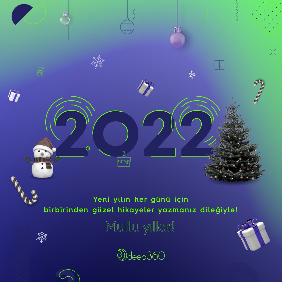 deep360official's tweet photo. Yepyeni hikayeler yazacağınız ve yeni hikayelerde yer alacağınız keyif dolu bir yıl dileriz. Mutlu yıllar! 🎄🎉

#Deep360 #MutluYıllar https://t.co/PESW5z1fQK