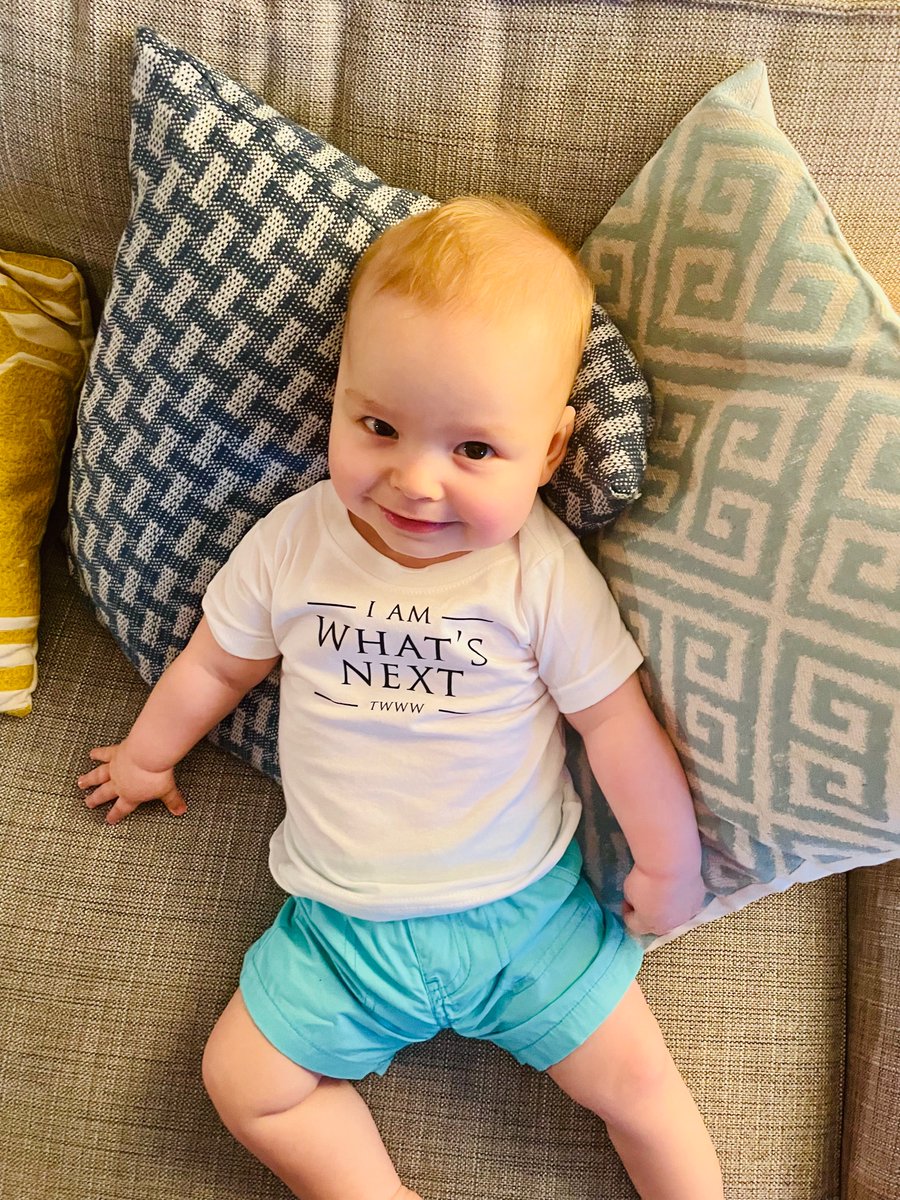 apostoma's tweet photo. I bought this shirt in May 2018, after two pregnancy losses. It sat in a drawer for three years before I finally put it on a hanger in the second bedroom closet. Today, it finally fits someone. What’s next? #infertility #ivf #whatsnext 
@JoshMalina @HrishiHirway https://t.co/hif7kwbWoK