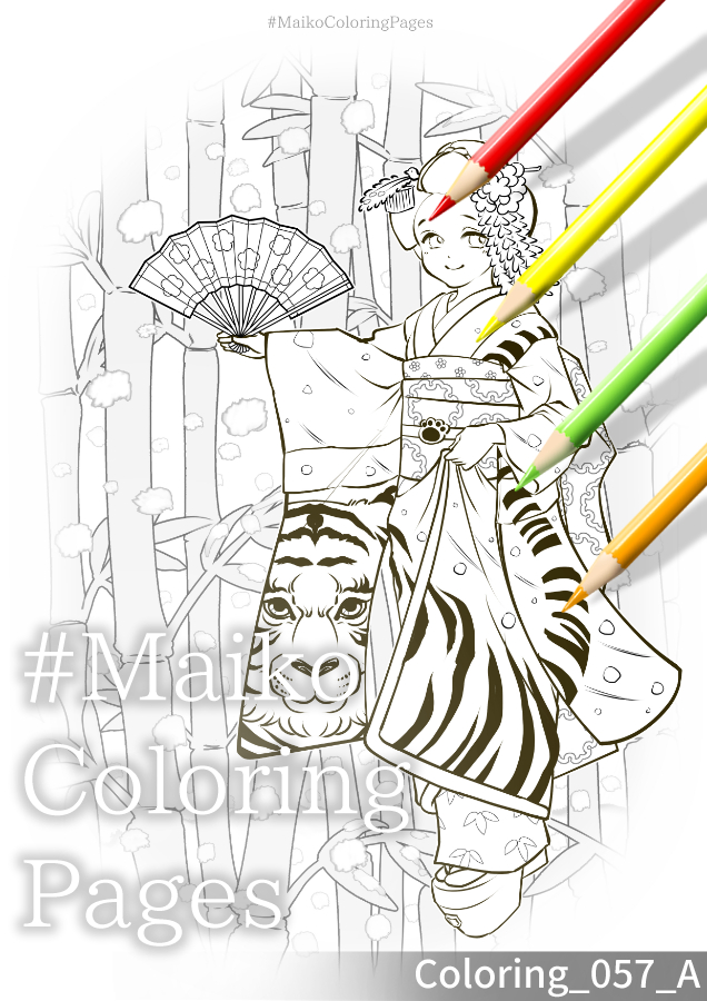 Maiko Coloring Pages Maikocoloring Twitter