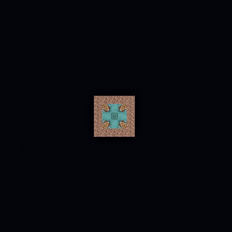 Kindi_AT's tweet photo. A blue cross in #Minecraft https://t.co/ZInZEQRXU9