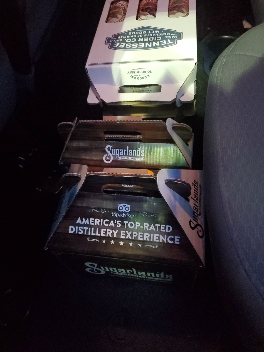 heyjimbousaf's tweet photo. May have a slight drinking problem. 9 jars of moonshine, 3 bottles of Tennesee Cider, and 3 bottles of Tennessee wine. @SugarlandsShine 
#Bootleggin https://t.co/8bgHZInpRY