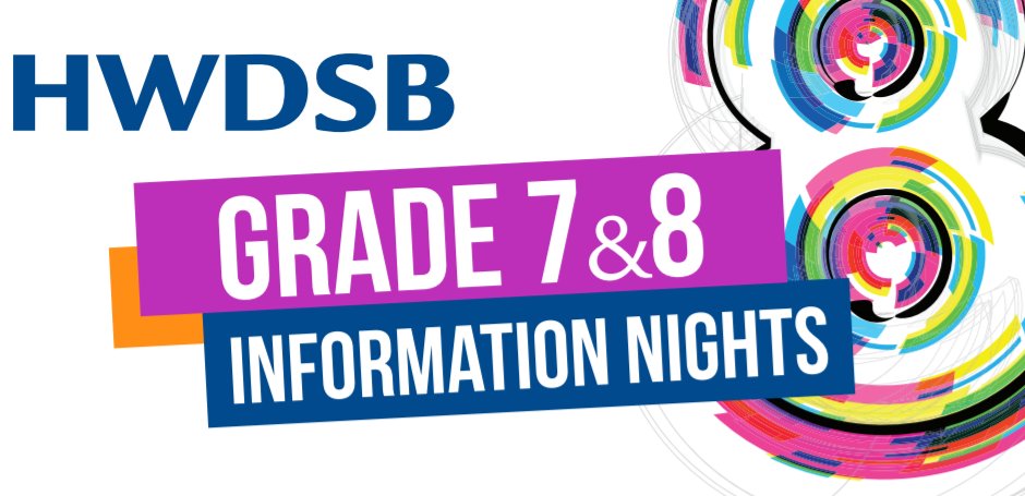 Learn about all of our exciting secondary school options at our Virtual Grade 7 &amp; 8 Information Nights!

Take your time to plan, with your parents or guardians, so that you can work toward the pathway that will be best for you.

Find your session here: hwdsb.on.ca/secondary/plan…