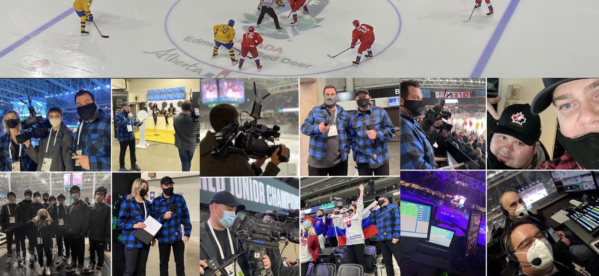 The <a href="/WorldJuniors/">#WorldJuniors</a> game crew in #RedDeer worked incredibly long hours. Talented &amp; professional staff deserve praise. Production, camera, music, guest services, host &amp; activation team, all at a pro level. A privilege to be a part of it while we could. Thx <a href="/HockeyCanada/">Hockey Canada</a>