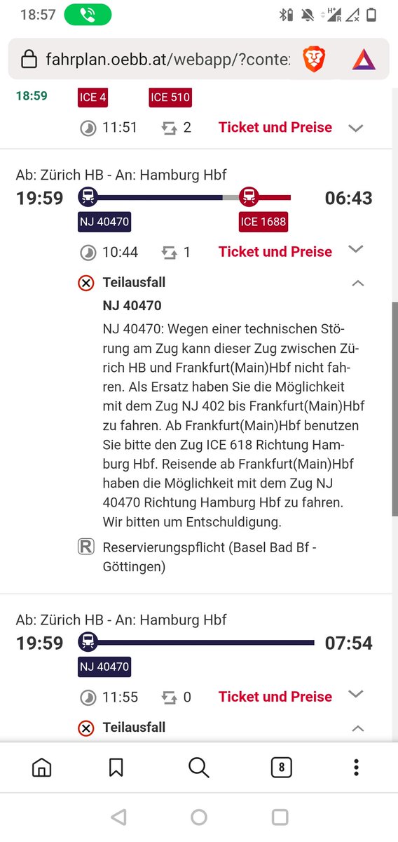 Tainnor's tweet photo. @unsereOEBB Kam jetzt doch endlich durch und die Kollegin meinte, das würde nicht stimmen, oder nur einen Waggon betreffen. Könnt ihr das eben prüfen? Ich hänge gleich einmal einen Screenshot von der Ausfallmeldung an. https://t.co/Djr5UyeTYZ
