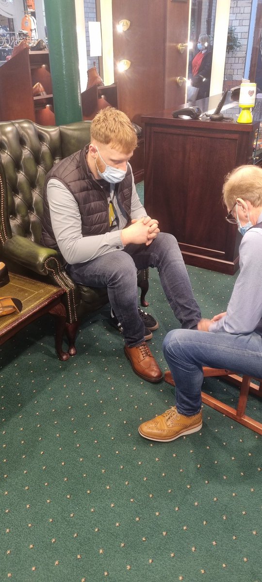 HuwRhysEvans's tweet photo. Dad's and lads day out, rights of passage into some quality shoewear, love it #dadsandlads #grownupnow https://t.co/9cYwqHpvxv