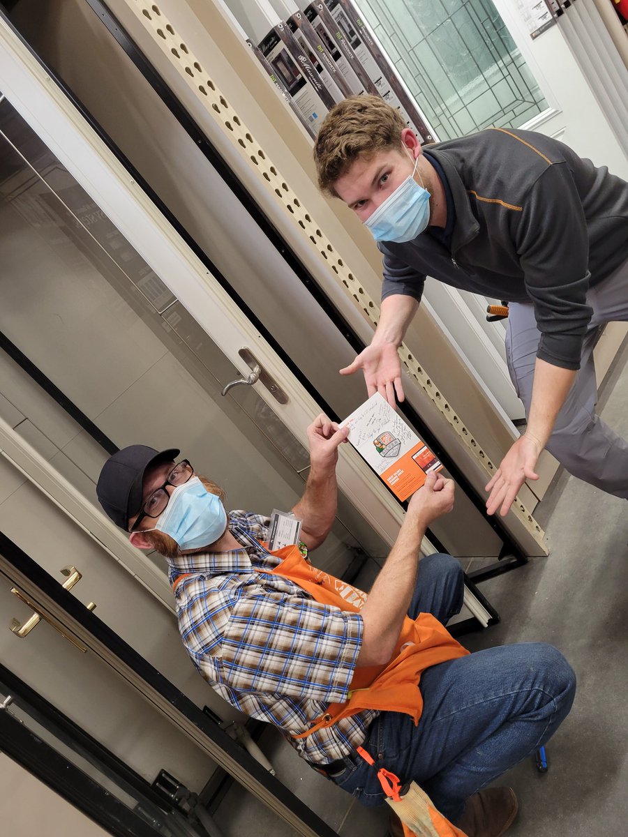 PatrickWeaver6's tweet photo. CXM Malachi presenting our millworks associate with his silver homer! Way to go sir. He is a great asset to the store. @KaliTerryTHD @StephVasquezSA @bert4828 @SMaurice2 @ChismBryan @THD_MikeMinuto https://t.co/2DNvW9m1G5