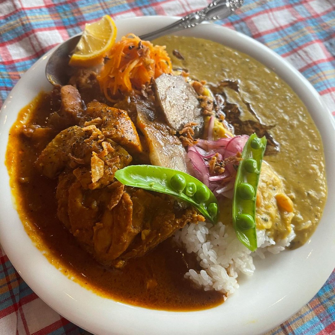 BeppuR's tweet photo. Need a break from Japanese food? Try delicious curry from Basara House Beppu.  

 #zenmeditationretreat #zen #zazen # #meditation #retreat #japaneseculture #meditationjapan #zenmeditation #japanculture #ぎゃてい寺 #禅 #坐禅 #リトリート #japantravel #explorejapan #tra https://t.co/PsVxGGA4fA