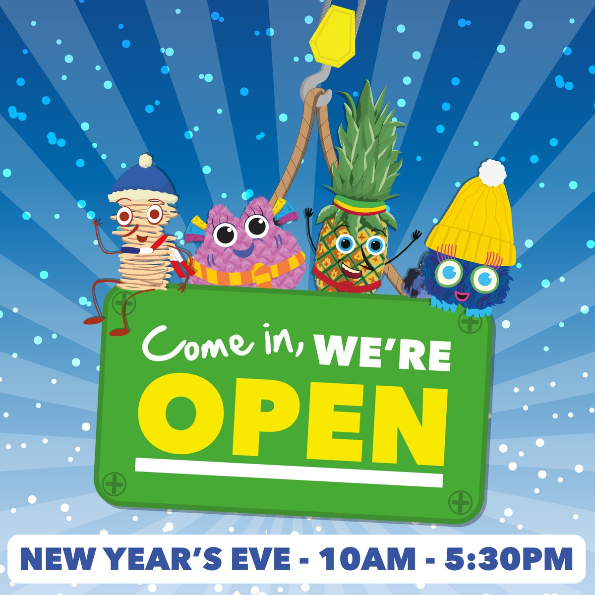 We're open today with an early close at 5:30pm! 😊

Come enjoy some festive family fun at Liverpool's Premier Play Centre!

We'll be closed New Year's Day but back open on Sunday &amp; bank holiday Monday!

#yellowsubplay #yellowsub #newyears #newyearseve #newyears2022 #liverpool