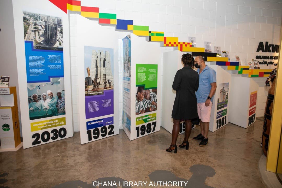 ghanalibraries's tweet photo. As an agency under the Ministry of Education, delegates from the Ghana Library Authority participated in the Dubai Expo 2020 to sensitize individuals on the operations of the Ghana Library Authority and discuss possible partnerships.
#UNPSAwinner
#eliminatinglearningpoverty https://t.co/mpjD6OiQm5