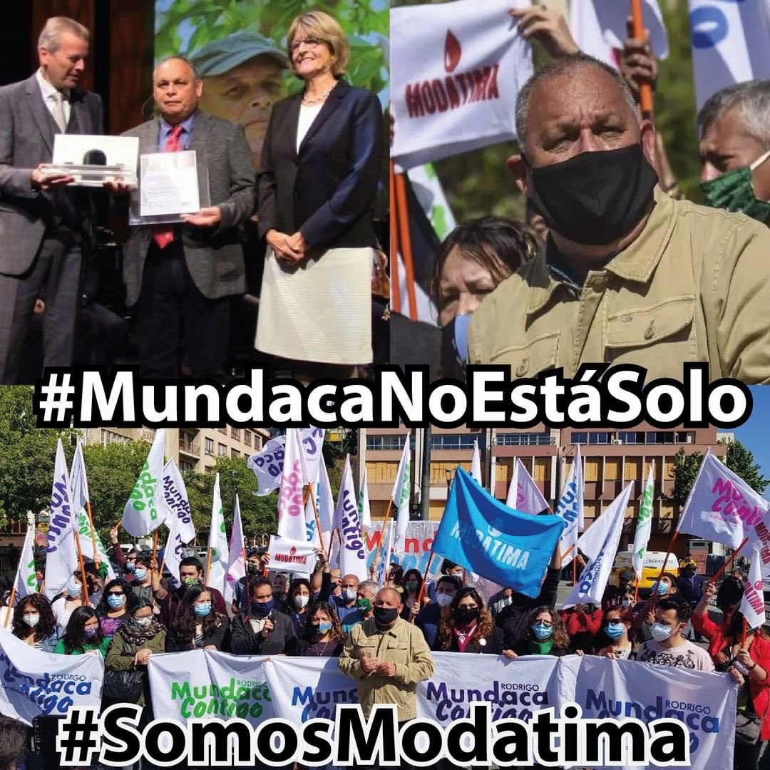 💧Con fuerza decimos #MundacaNoAndaSolo estamos con nuestro compañero Rodrigo Mundaca ⁦@rmunda⁩, lo apoyamos y lo defenderemos #SomosModatima 💧🌎 #Aysen