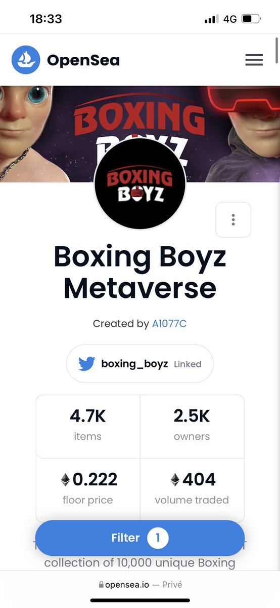 NoedelFx's tweet photo. Look at this everyone.. Over 400 #eth traded volume allready! 250 pieces left to be minted so you have to be quick!💎
And remember, giveaways like the day-date boy are ONLY for minted #BoxingBoyz ❗️
Don’t leave this one hanging guys! 🥶
#TENETH #P2EGaming #DIAMONDGLOVES #DJPTR https://t.co/f3VOIOzCAo