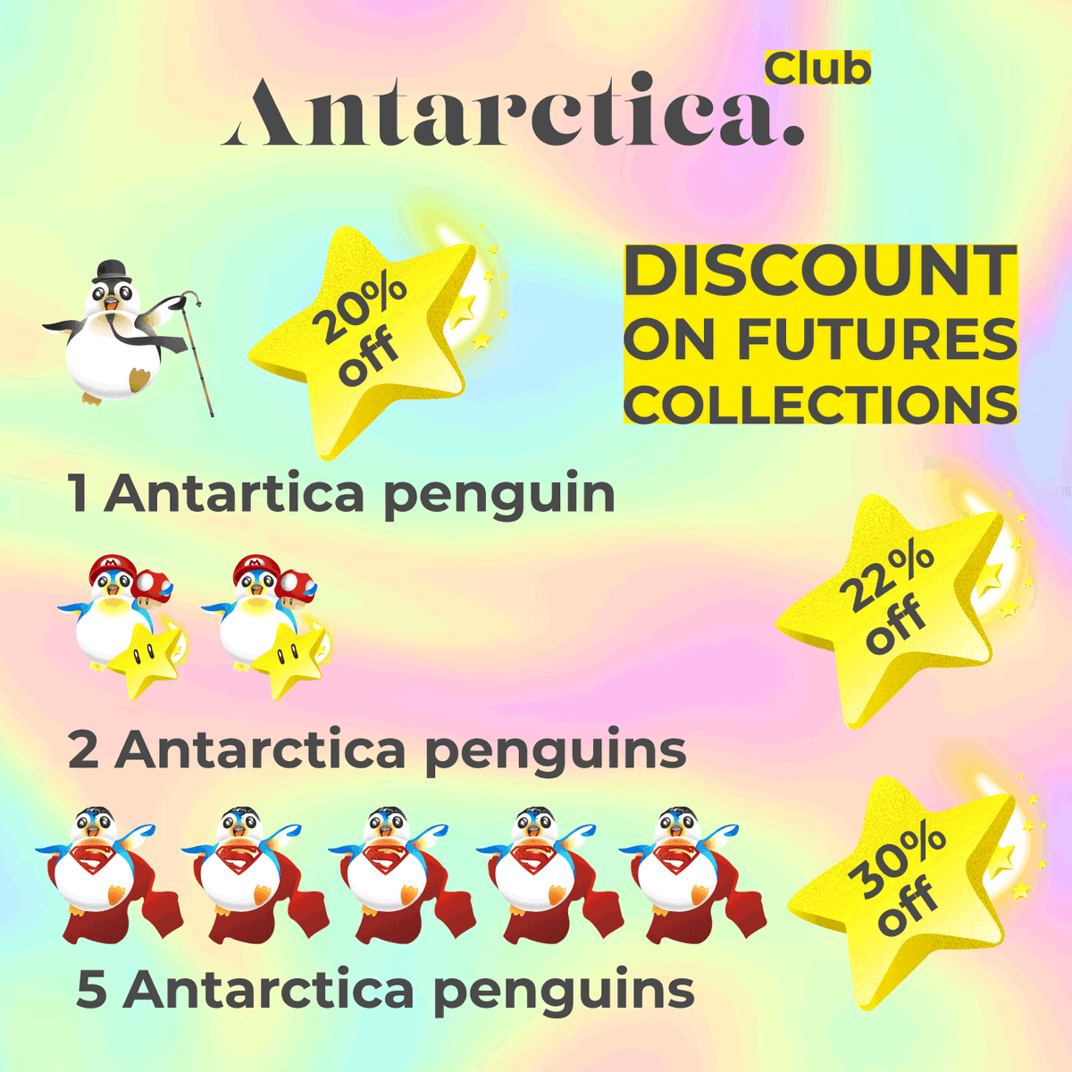 What is the Antarctica Club? A private club of investors rewarded for their loyalty!

Ready to join us?

#nftcollector #NFTCommmunity #NFTCollection #NFTinvestor