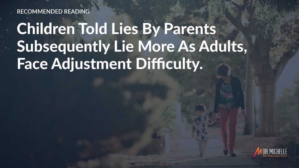 "Parents' lies elicit compliance in the short term, but a new psychology study suggests that they are associated with detrimental effects when the child becomes an adult." ow.ly/GO3550F8xfT