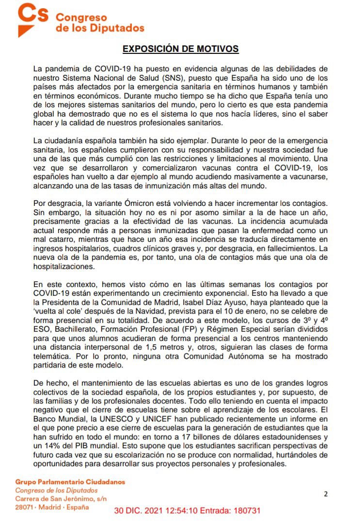 BalEdmundo's tweet photo. Frente a la confusión e incertidumbre creadas por el Gobierno, Cs registra una iniciativa basada en la evidencia científica para:

✅Garantizar la normalidad y presencialidad en lo que resta de curso.

✅Quitar mascarillas a menores de 12 años en interiores y a todos en el patio. https://t.co/RW5fyw3N00